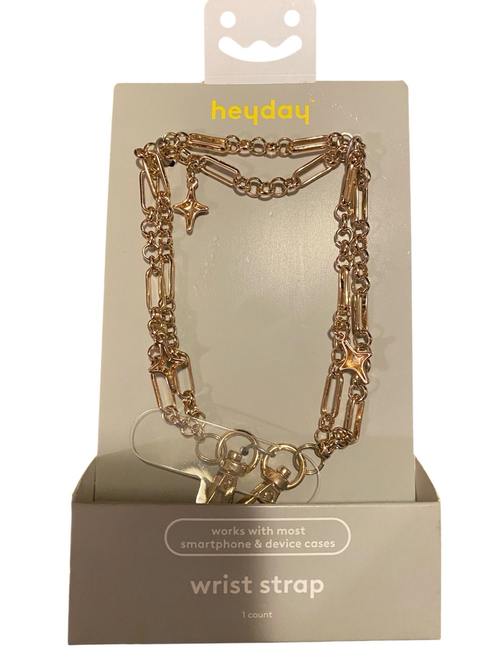 heyday Gold Star Charm Layered Chain Wrist Strap